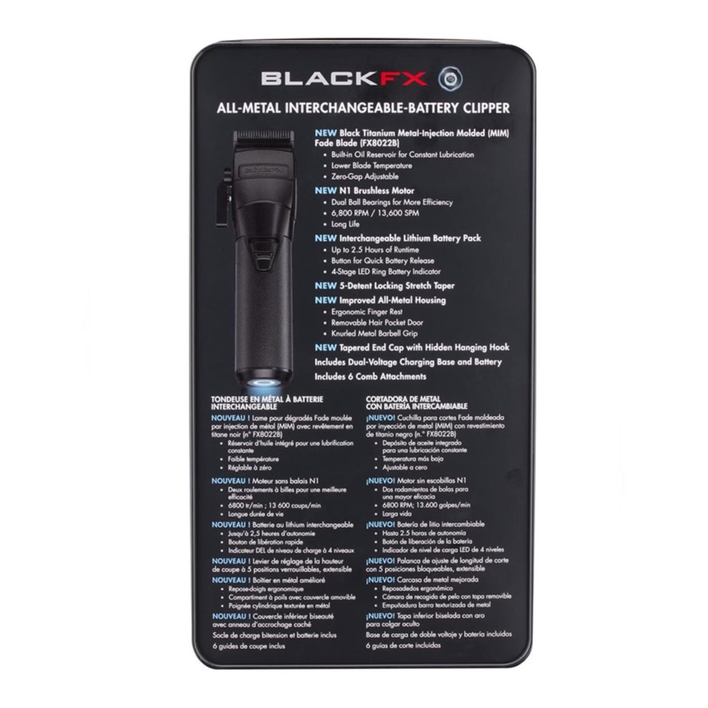 BabylissPRO FXONE BlackFX Clipper Box