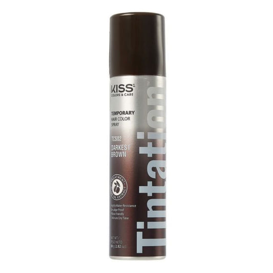 Kiss Tintation Darkest Brown Temporary Hair Color Spray