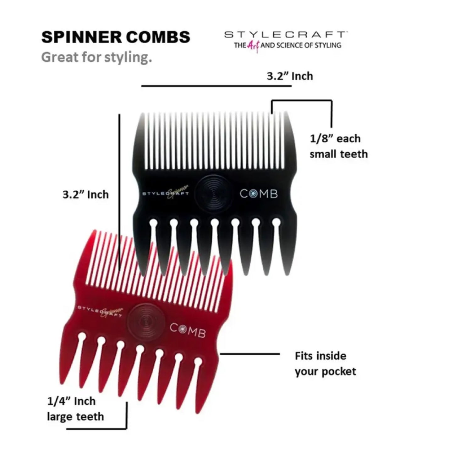 Stylecraft Spinner Comb Red Grey