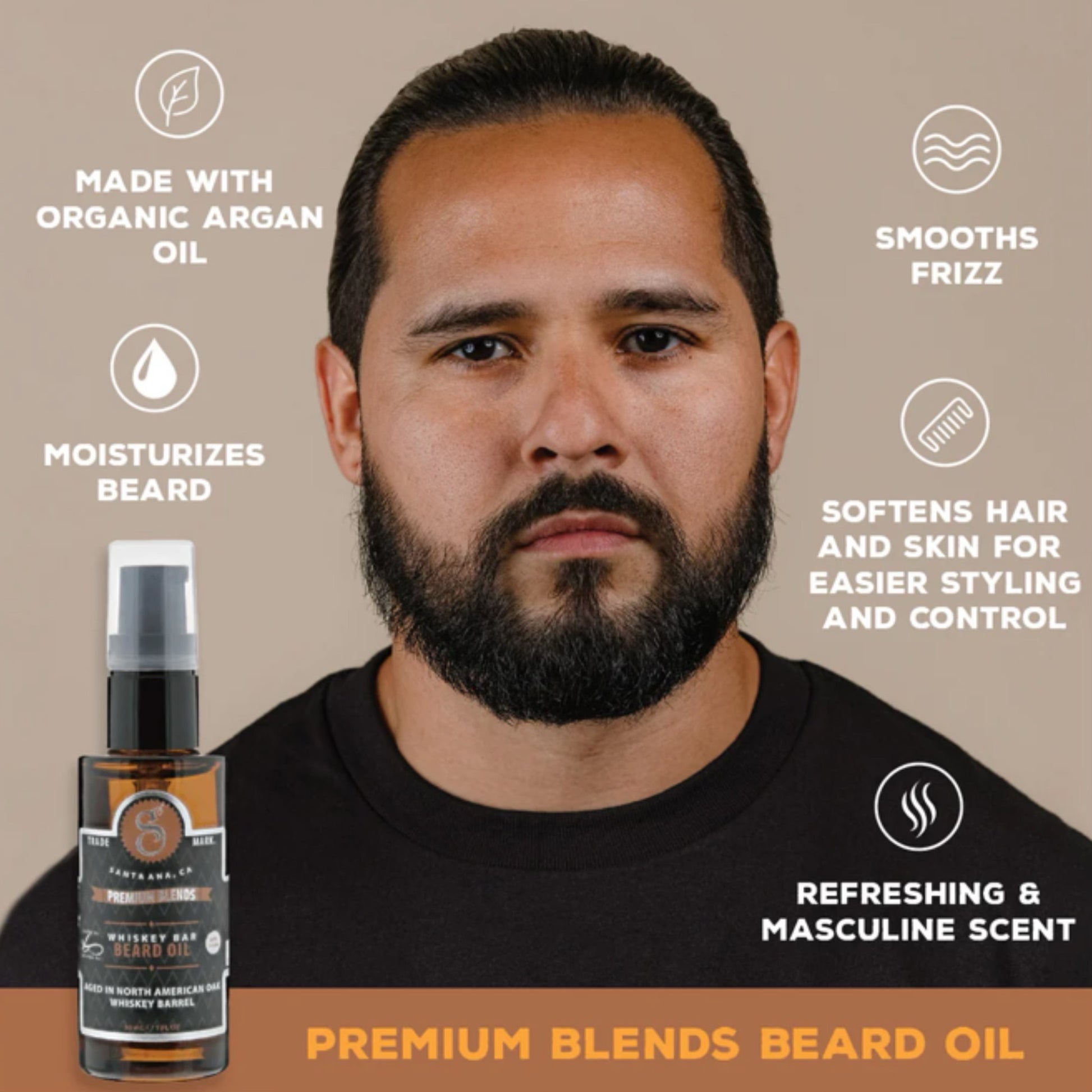 Suavecito Whiskey Bar Beard Oil Information