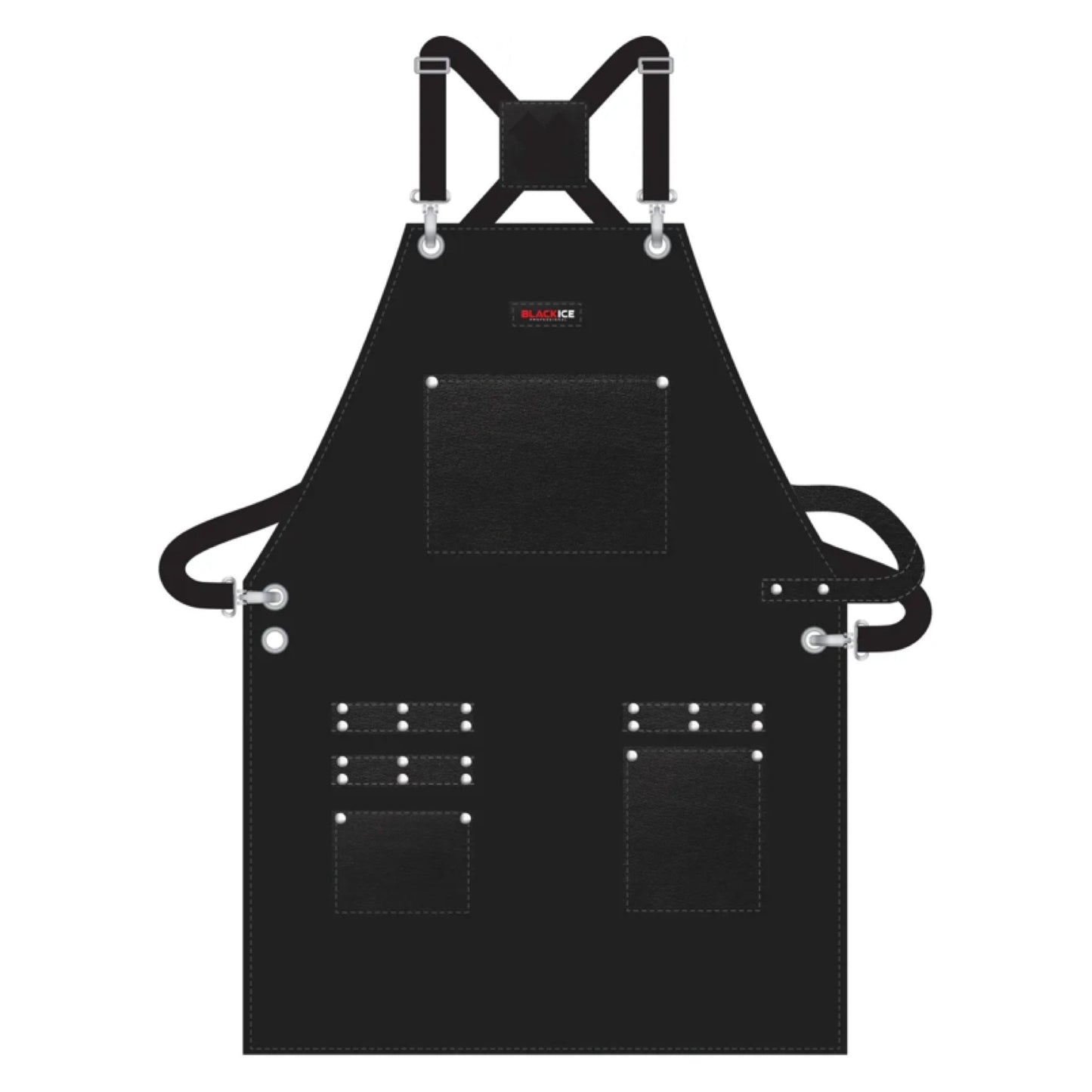 Black Ice Black Barber Apron