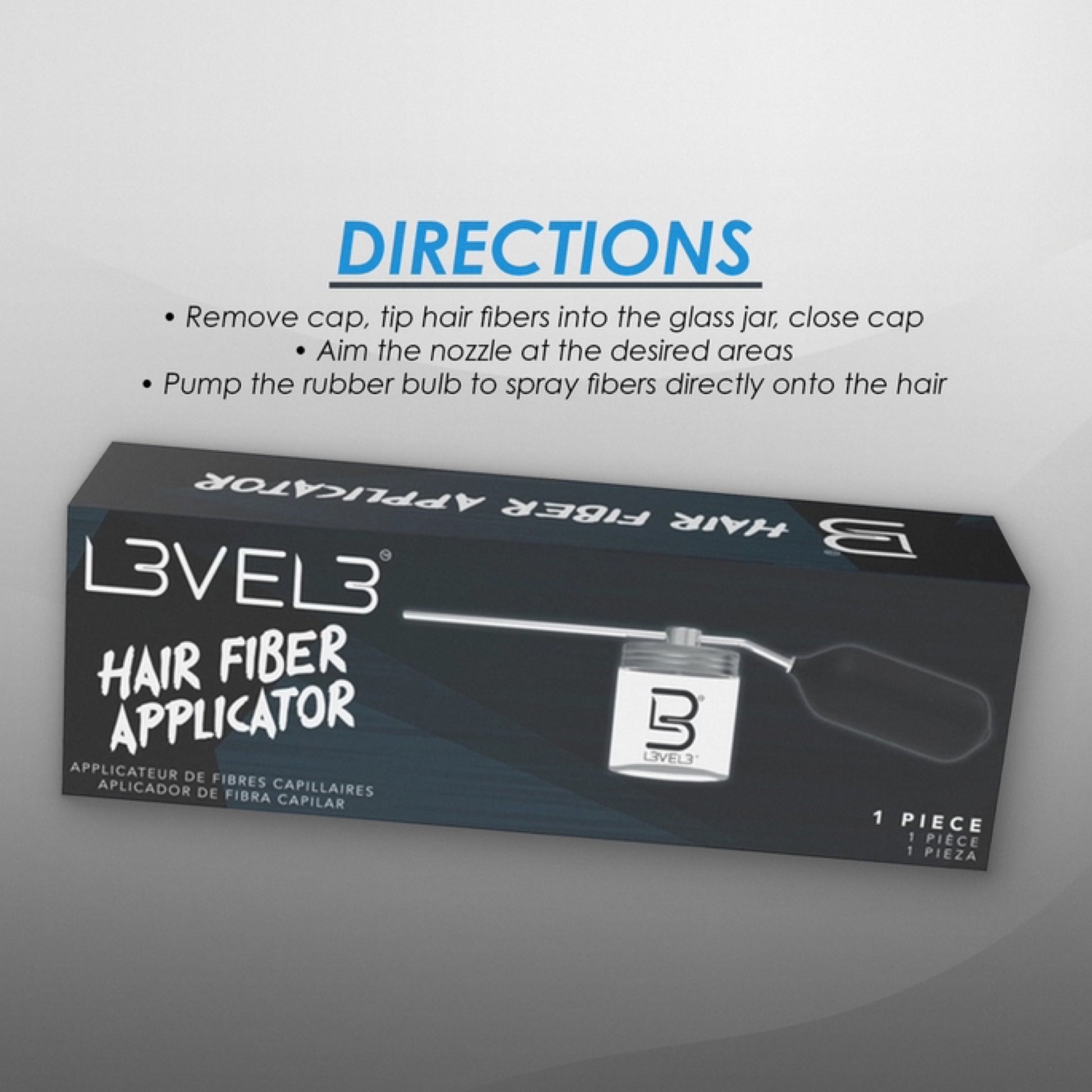 L3VEL3 Hair Fiber Applicator Directions